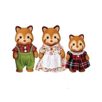 3 Figurines Famille Panda Roux Sylvanian Families - Figurine pour enfant