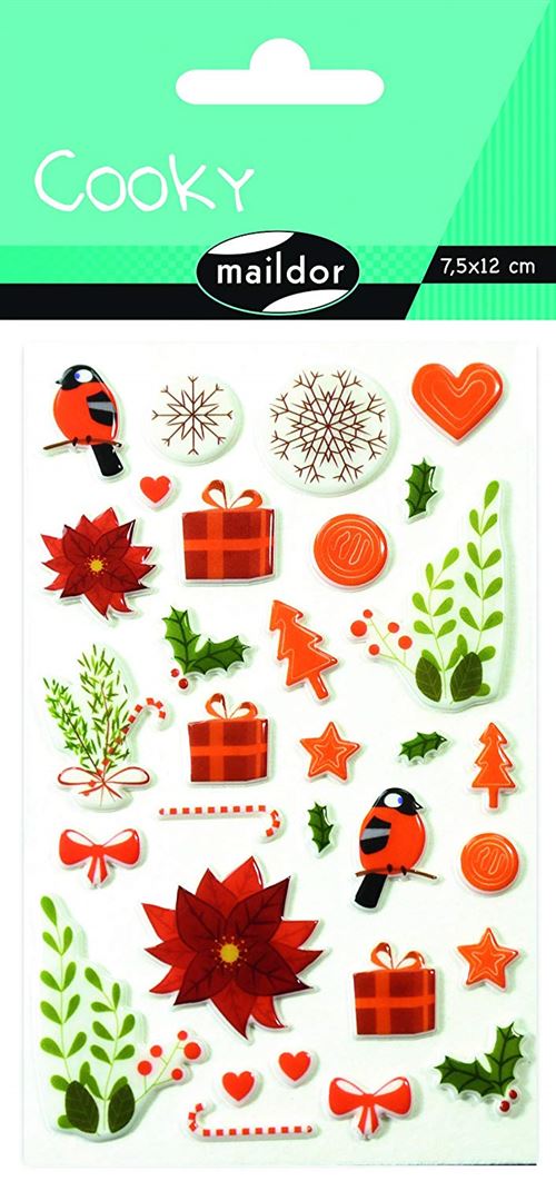 Stickers Maildor Cooky Noël Fleurs