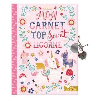 Mon carnet  top secret licornes