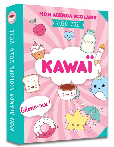 Mon agenda scolaire kawai colorie-moi
