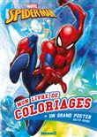 Marvel Spider-Man Mon livre de coloriages + un grand poster (Fond bleu aquarelle)