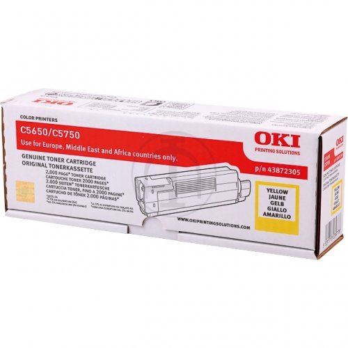 OKI Toner original 43872305 jaune - vue 4