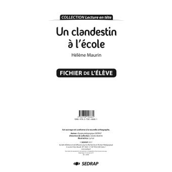 Un clandestin a l'ecole - fichier pedagogique