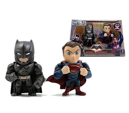 Pack 2 figurines Batman en armure et Superman - Batman Vs Superman Metals 10,5 cm