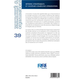 Options stratégiques et systèmes complexes d'innovation