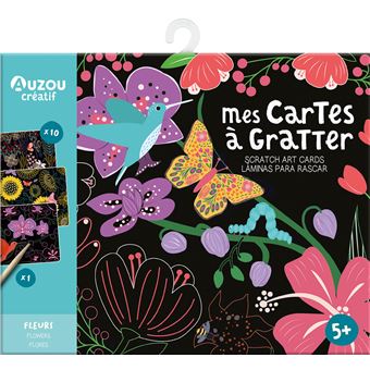Ma pochette d'artiste - mes cartes a gratter fleurs