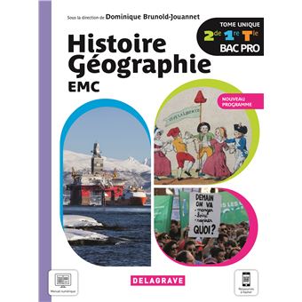 Histoire Géographie EMC 2de, 1re, Tle Bac Pro (2021) - Manuel élève