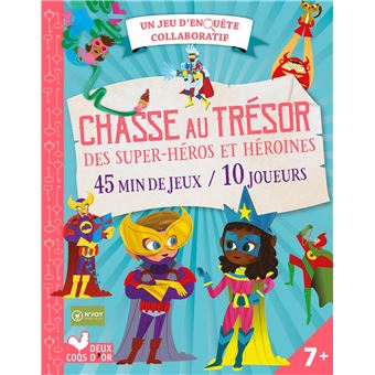 Chasse au trésor des super héros et héroïnes - pochette avec accessoires
