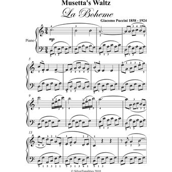 Musetta's Waltz La Boheme Easy Piano Sheet Music ebook (ePub