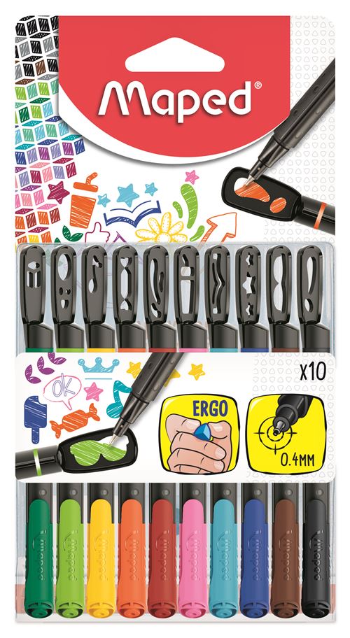 MAPED POCH 10 FEUTRES GRAPHMANIA ASS