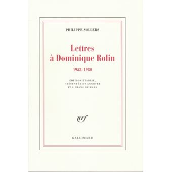 Lettres a dominique rolin (1958-1980)