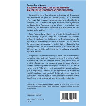 Regard critique sur l'enseignement en République démocratique du Congo