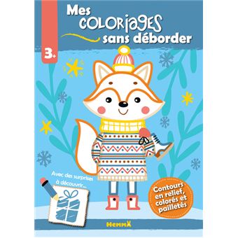 Mes coloriages sans déborder (Hiver - Renard)