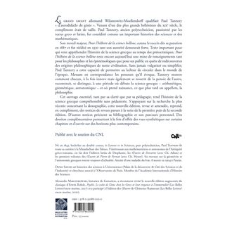 Pour l’histoire de la science hellène