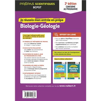 Je réussis mon entrée en prépa. Biologie-Géologie 2e édition