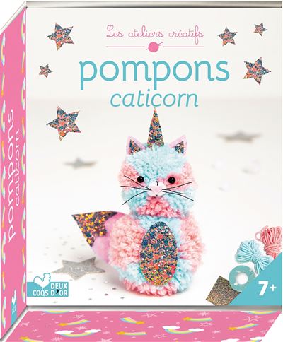 Pompons caticorn - mini-boîte avec accessoires