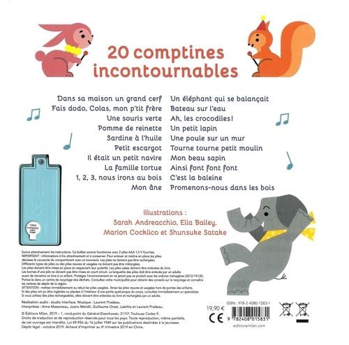 Mon grand recueil de berceuses. 20 chansons à écouter - Thierry  Bedouet,Marion Cocklico,Ilaria Falorsi,Ben Newman