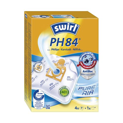 Sac aspirateur Swirl PH84 4 pièces Blanc