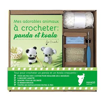 Mes adorables animaux à crocheter : panda et koala