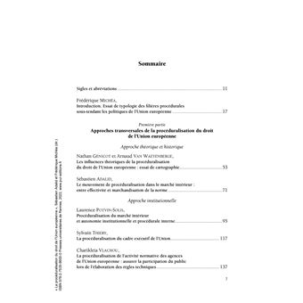 La procéduralisation du droit de l'Union européenne