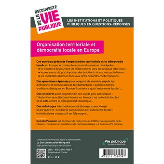 Organisation territoriale et démocratie locale en Europe