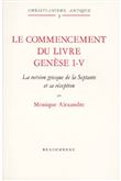 Le commencement du livre - Génèse 1-5