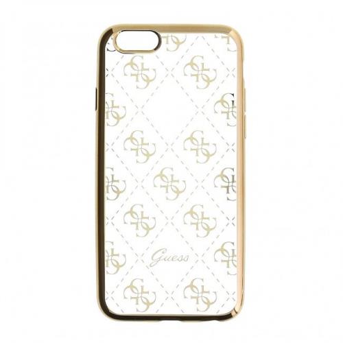 GUESS TPU TRANSPARANT CASE 4G IPHONE 7 GOLD