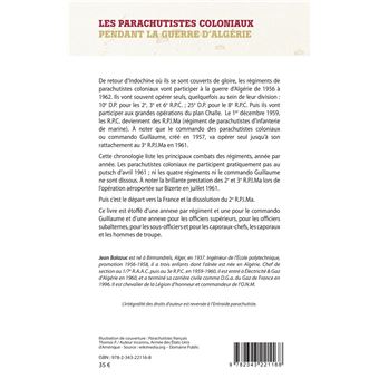 Les parachutistes coloniaux pendant la guerre d'Algérie