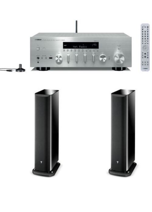 Amplificateur Yamaha R-N803D Argent + Enceinte colonne Focal Aria 926 Noir Vendue par paire