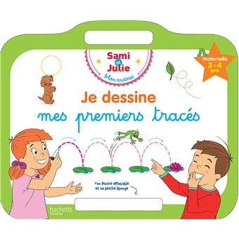 Sami et Julie - Ardoise Je dessine mes premiers tracés 3-4 ans