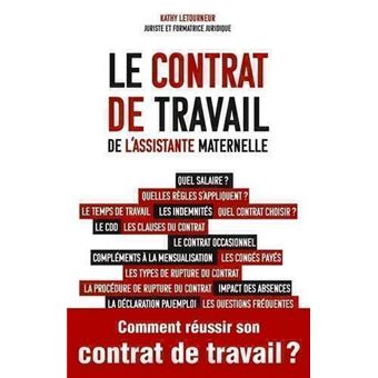 Le contrat de travail de l'assistante maternelle