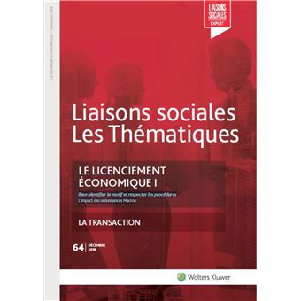 Le licenciement économique I - n°64 - Décembre 2018