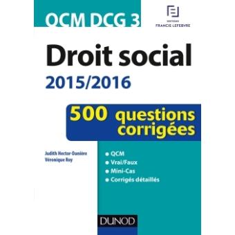 Qcm Dcg 3 Droit Social 20152016 - 