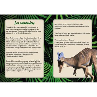 Kit escape game famille L'île du T-Rex