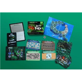 Kit escape game famille L'île du T-Rex 48 cartes + 1 grimoi