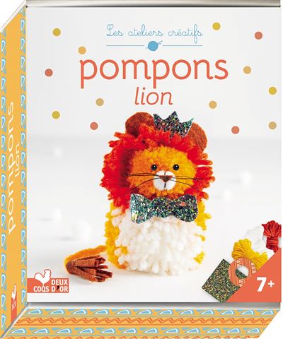 Pompons lion - mini-boîte avec accessoires