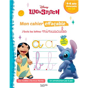 Disney - Lilo et Stitch - Mon cahier effaçable - J'écris les lettres minuscules (4 - 6 ans)