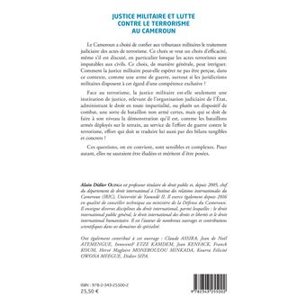 Justice militaire et lutte contre le terrorisme au Cameroun