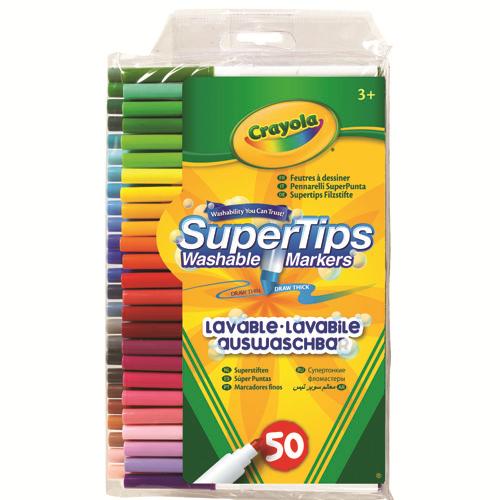 FEUTRES Crayola 50 Feutres SuperTips - Stylos-feutres (Multicolore, Conical  tip, Multicolore, Rond, 4 année(s), Gar&cce91 - Cdiscount Beaux-Arts et  Loisirs créatifs