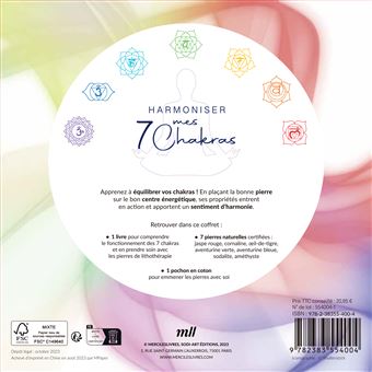 Coffret - Harmoniser mes 7 chakras -  Le bien-être par les pierres