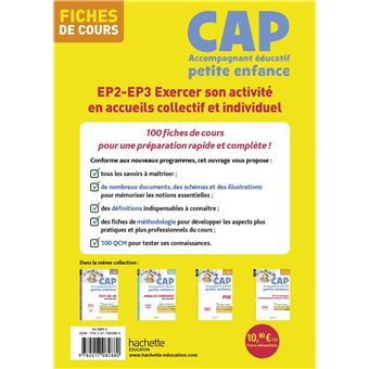 Fiches - CAP Accompagnant Éducatif Petite Enfance - épreuves 2 et 3