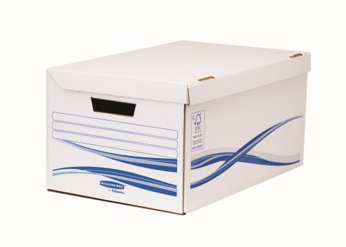 Conteneur à ouverture sur le dessus Bankers Box Basic Bleu et Blanc
