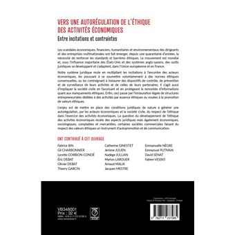 Vers une autoregulation de l ethique des activites economiques