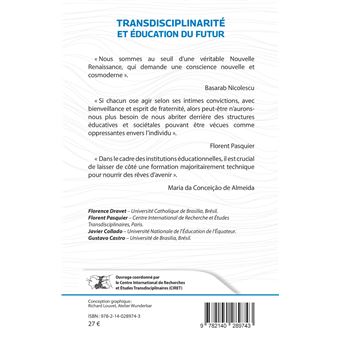 Transdisciplinarité et éducation du futur