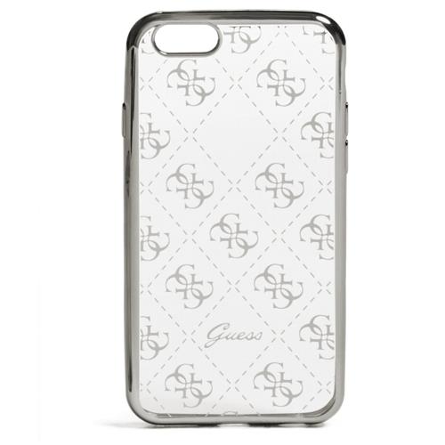 GUESS TPU TRANSPARANT CASE 4G IPHONE 7 SILVER