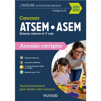 Concours ATSEM/ASEM - Annales corrigées - Concours 2021-2022