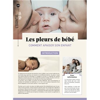 Les pleurs de bébé : comment apaiser son enfant