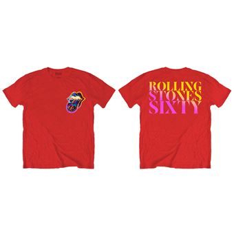 T-Shirt Unisex The Rolling Stones SIXTY Tongue Rouge