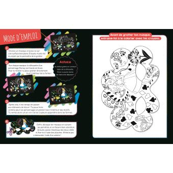 DISNEY - Pochette Les Ateliers - Masques à gratter