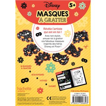 DISNEY - Pochette Les Ateliers - Masques à gratter